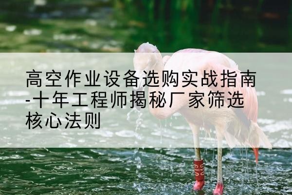 猇亭剪叉式升降机厂家-高空作业设备选购实战指南-十年工程师揭秘厂家筛选核心法则