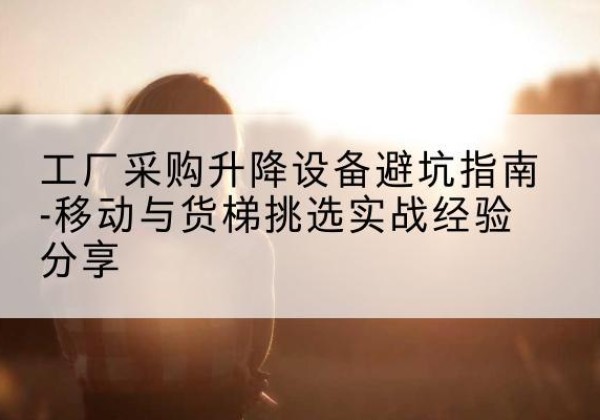 猇亭移动式升降机怎么选-工厂采购升降设备避坑指南-移动与货梯挑选实战经验分享
